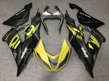 2013-2018 Matte Black Yellow Kawasaki ZX6R Motorcycle Fairings Australia