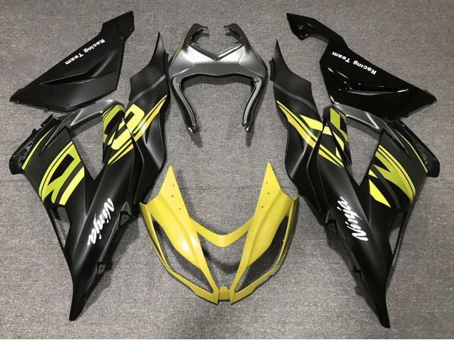 2013-2018 Matte Black Yellow Kawasaki ZX6R Motorcycle Fairings Australia