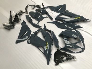2013-2018 Dark Grey Yellow Kawasaki ZX6R Motorcycle Fairings Australia