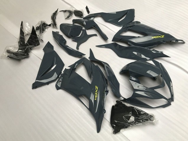 2013-2018 Dark Grey Yellow Kawasaki ZX6R Motorcycle Fairings Australia