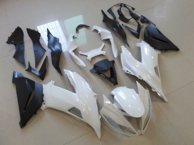 2013-2018 White Matte Black Kawasaki ZX6R Motorcycle Fairing Australia