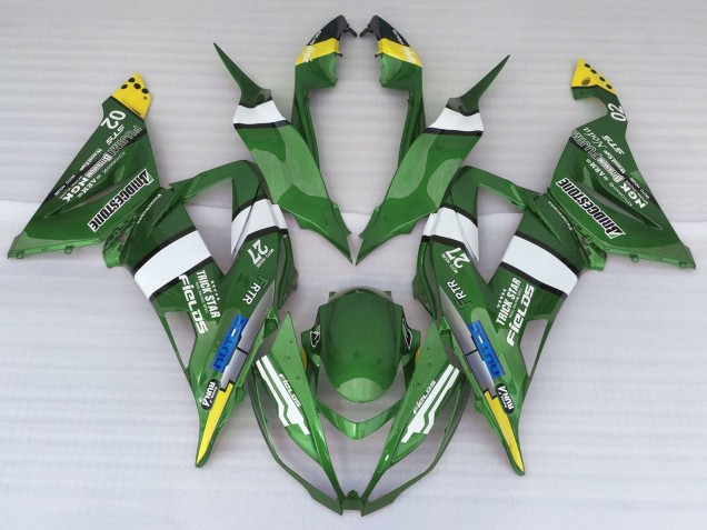 2013-2018 Green Yellow Blue White Kawasaki ZX6R Motorcycle Fairings Australia