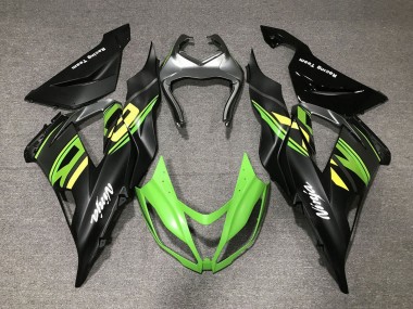 2013-2018 Matte Black Green Yellow Kawasaki ZX6R Motorcycle Fairings Australia