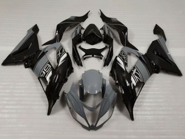 2013-2018 Nardo Grey Glossy Black Kawasaki ZX6R Motorcycle Fairings Australia