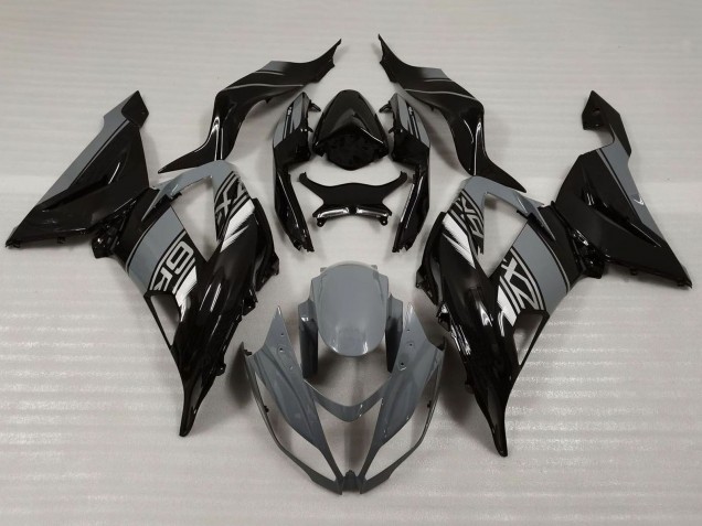 2013-2018 Nardo Grey Glossy Black Kawasaki ZX6R Motorcycle Fairings Australia
