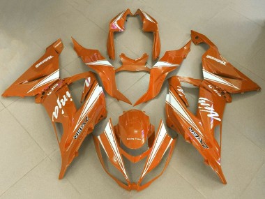 2013-2018 Orange White Kawasaki ZX6R Motorcycle Fairings Australia