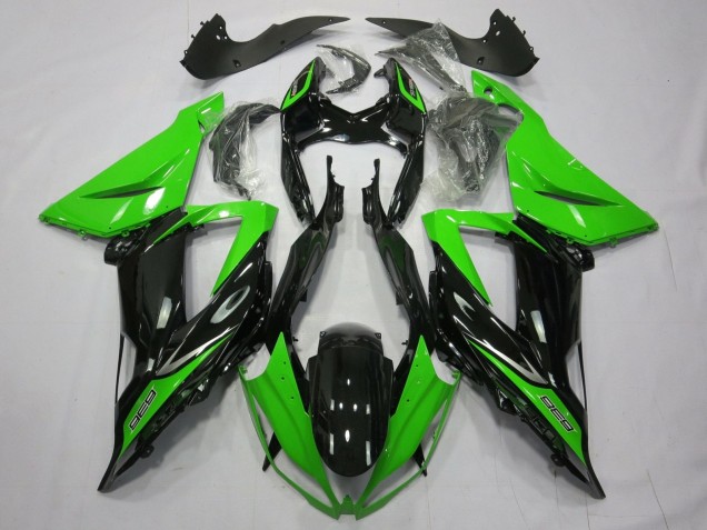 2013-2018 Green Glossy Black Kawasaki ZX6R Motorcycle Fairings Australia