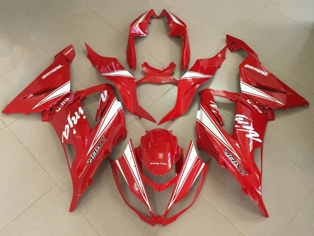 2013-2018 Red White Kawasaki ZX6R Motorcycle Fairings Australia