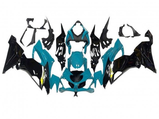 2019-2022 Teal Blue Glossy Black Yellow Kawasaki ZX6R Motorcycle Fairings Australia