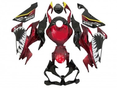 2019-2022 Candy Red Yellow White Shark Kawasaki ZX6R Motorcycle Fairings Australia