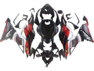 2019-2022 Matte Black Red White Shark Kawasaki ZX6R Motorcycle Fairings Australia