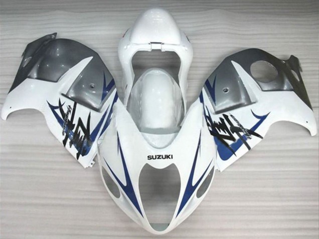 1996-2007 White Silver Blue Suzuki GSXR1000 Motorcycle Fairings Australia