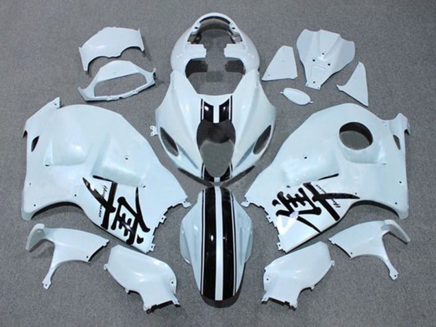 1996-2007 White Black Stripe Suzuki GSXR1000 Motorcycle Fairings Australia