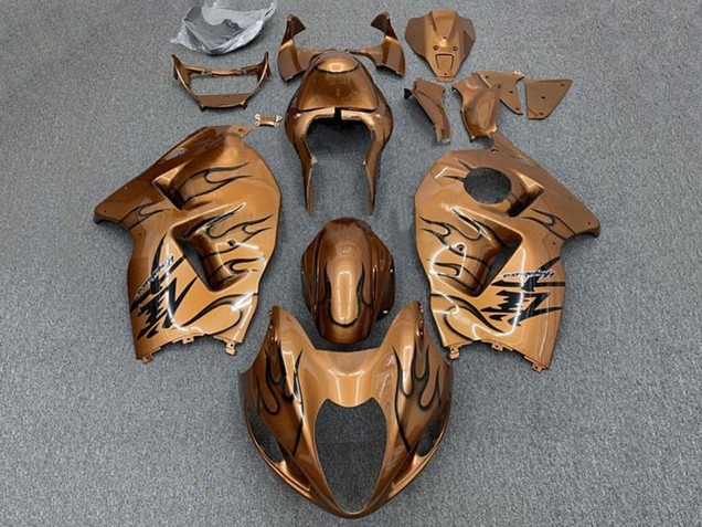 1996-2007 Brown Bronze Black Flame Suzuki GSXR1000 Motorcycle Fairings Australia