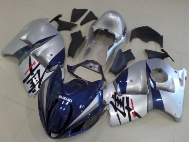 1996-2007 Silver Dark Blue Suzuki GSXR1000 Motorcycle Fairings Australia