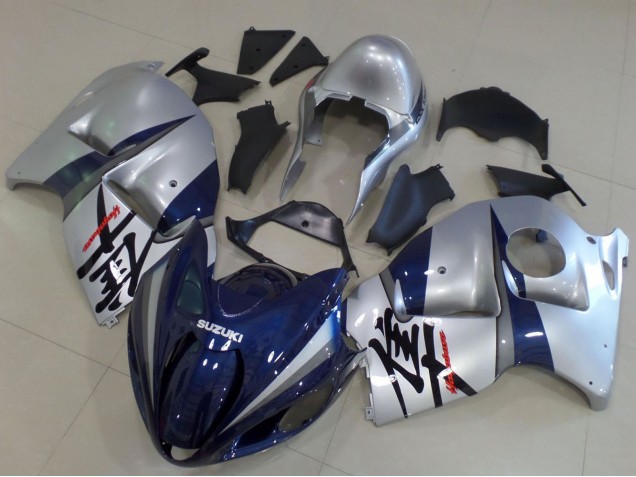 1996-2007 Silver Dark Blue Suzuki GSXR1000 Motorcycle Fairings Australia