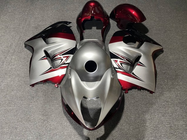 1996-2007 Silver Candy Red Suzuki GSXR1000 Motorcycle Fairings Australia