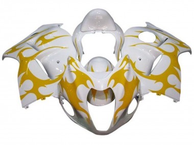 2008-2020 White Yellow Tribal Suzuki GSXR 1300 Hayabusa Motorcycle Fairings Australia