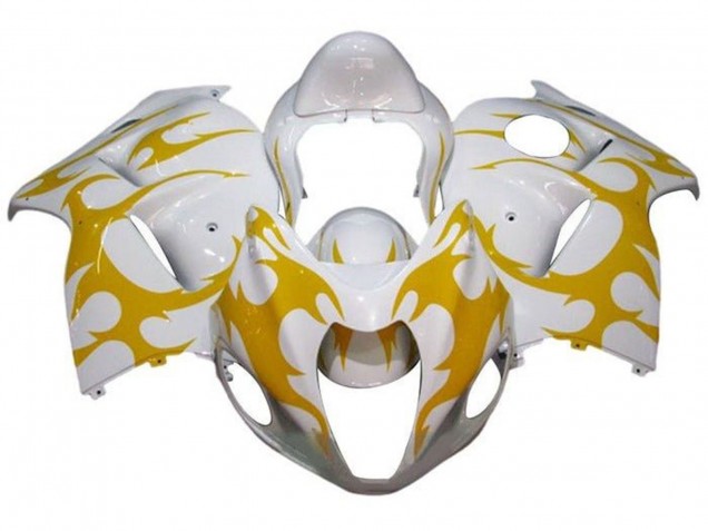 2008-2020 White Yellow Tribal Suzuki GSXR 1300 Hayabusa Motorcycle Fairings Australia
