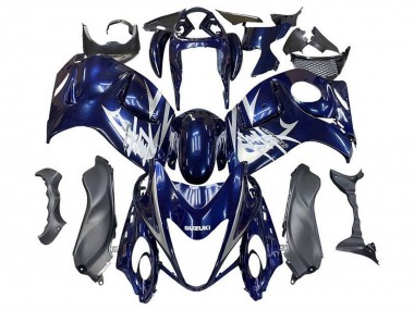 2008-2020 Dark Blue Silver White Suzuki GSXR 1300 Hayabusa Motorcycle Fairings Australia