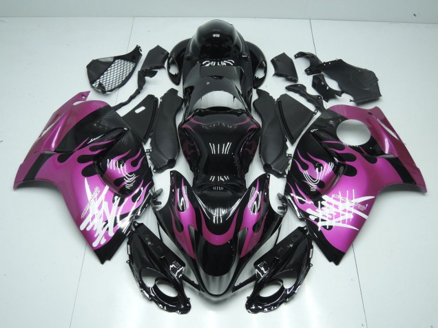 2008-2020 Glossy Black Purple Flame Suzuki GSXR 1300 Hayabusa Motorcycle Fairings Australia