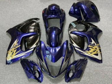 2008-2020 Dark Blue Black Gold Suzuki GSXR 1300 Hayabusa Motorcycle Fairings Australia