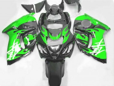 2008-2020 Black Green Flame Suzuki GSXR 1300 Hayabusa Motorcycle Fairings Australia