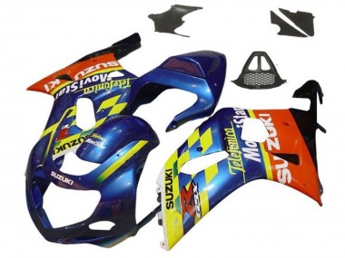 2000-2002 Blue Yellow Red Telefonica Motul Suzuki GSXR1000 Motorcycle Fairings Australia
