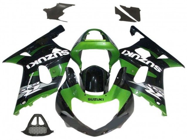 2000-2002 Green Glossy Black Grey White Suzuki GSXR1000 Motorcycle Fairings Australia