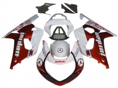 2000-2002 White Red Jordan Suzuki GSXR1000 Motorcycle Fairings Australia