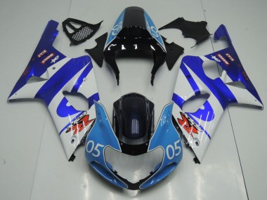2000-2002 Blue White Glossy Black and Light Blue 05 Suzuki GSXR1000 Motorcycle Fairings Australia