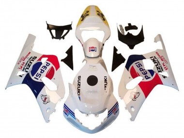 2000-2002 White Red Blue Pepsi Suzuki GSXR1000 Motorcycle Fairings Australia
