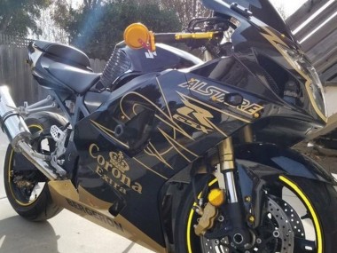 2003-2004 Black Gold Corona Suzuki GSXR 1000 Motorcycle Fairings Australia