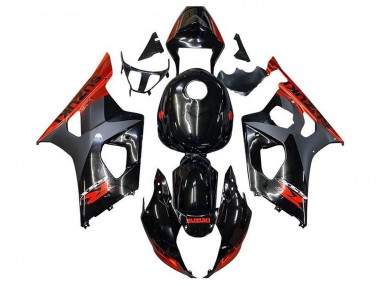 2003-2004 Glossy Black Matte Black Orange Suzuki GSXR 1000 Motorcycle Fairings Australia