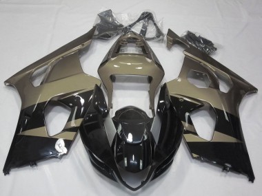 2003-2004 Glossy Black Taupe Brown Suzuki GSXR 1000 Motorcycle Fairings Australia