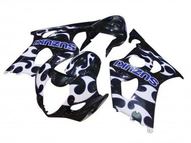 2003-2004 Black White Blue Tribal Suzuki GSXR 1000 Motorcycle Fairings Australia