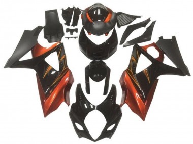 2005-2006 Glossy Black Matte Black Orange Suzuki GSXR 1000 Motorcycle Fairings Australia