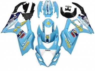 2005-2006 Light Blue Yellow Black Rizla Suzuki GSXR 1000 Motorcycle Fairings Australia