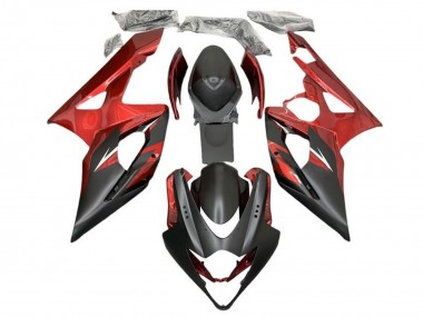 2005-2006 Candy Red Matte Black Suzuki GSXR 1000 Motorcycle Fairings Australia