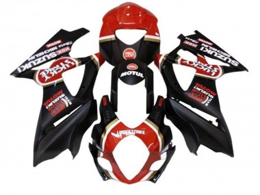 2005-2006 Matte Black Red Lucky Strike Suzuki GSXR 1000 Motorcycle Fairings Australia
