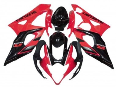 2005-2006 Red Glossy Black Stripe Suzuki GSXR 1000 Motorcycle Fairings Australia