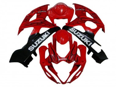 2005-2006 Red Black Flame White Suzuki GSXR 1000 Motorcycle Fairings Australia