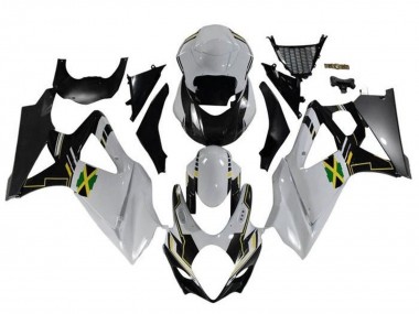 2005-2006 White Black Yellow Jamaica Suzuki GSXR 1000 Motorcycle Fairings Australia