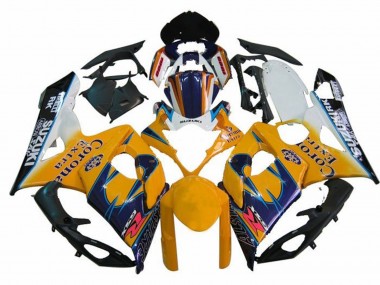 2005-2006 White Yellow Blue Black Corona Suzuki GSXR 1000 Motorcycle Fairings Australia