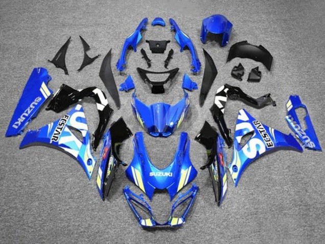 2017-2024 Blue White Ecstar Suzuki GSXR1000 Motorcycle Fairings Australia
