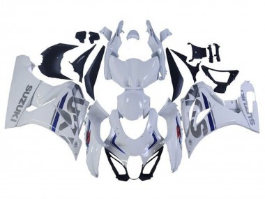 2017-2025 White Silver Blue Suzuki GSXR1000 Motorcycle Fairings Australia