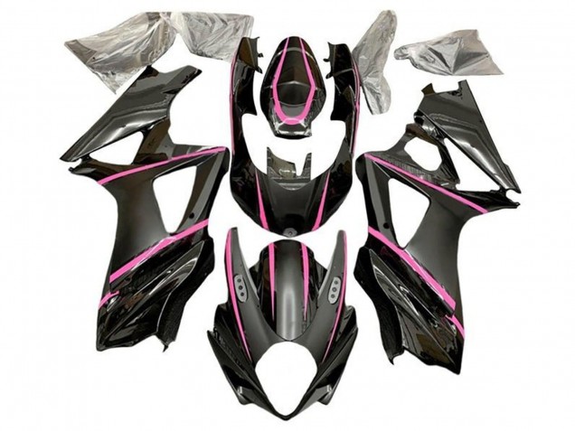 2007-2008 Matte Black Pink Suzuki GSXR 1000 Motorcycle Fairings Australia