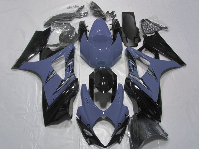 2007-2008 Silver Blue Glossy Black Suzuki GSXR 1000 Motorcycle Fairings Australia
