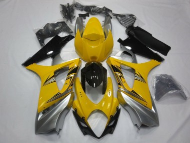 2007-2008 Yellow Silver Black Suzuki GSXR 1000 Motorcycle Fairings Australia