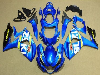 2009-2016 Blue White Yellow Stripe Black Suzuki GSXR 1000 Motorcycle Fairings Australia